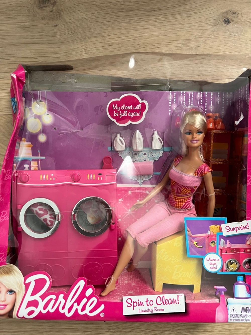 Mattel Barbie Spin to Clean Laundry Room Rare
